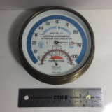 Brass Barometer and Thermometer