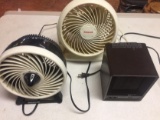 2 Small Fans and Space Heater