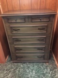 5 Drawer Vintage Green Chest of Drawers