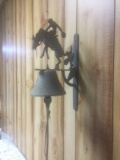 Cast Metal Bell with Cowboy on Horse