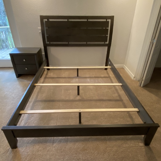 Brand New - Dark Gray Queen Bed & Frame