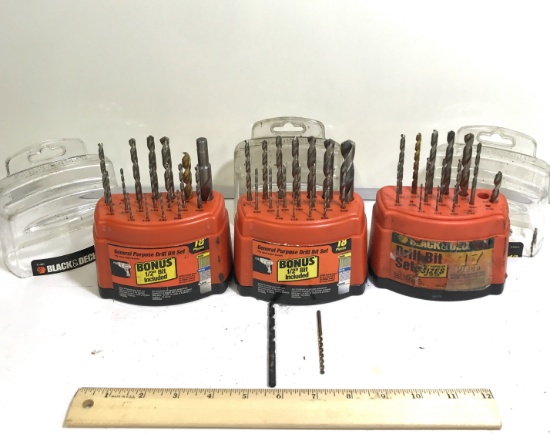 Black and Decker Drill Bits in Cases