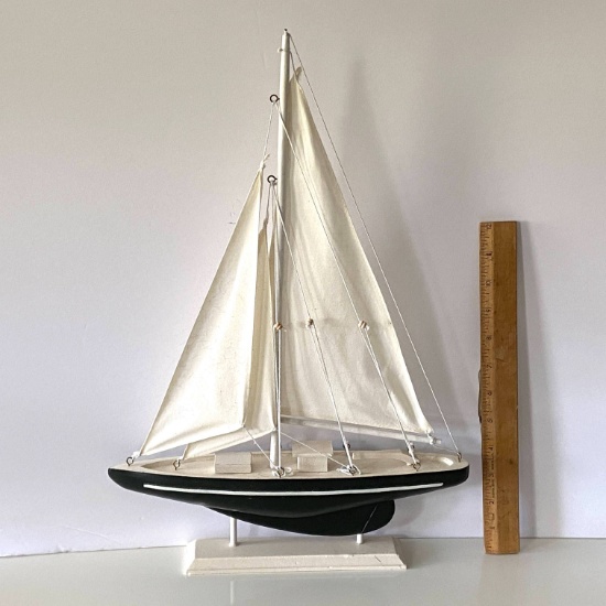 Wooden Sailboat Model