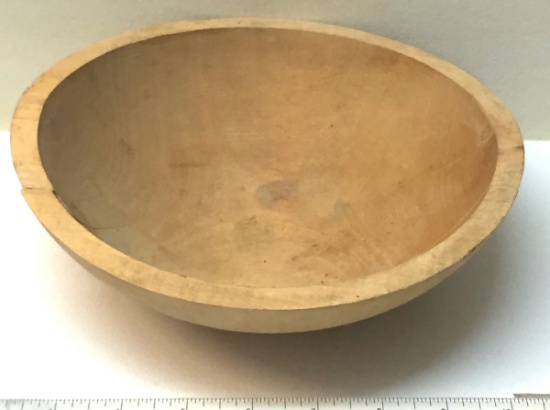 Vintage Wooden Dough Bowl by Parrish Made In USA