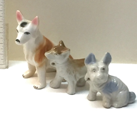 Adorable Vintage Lot of Bone China Dog Figurines