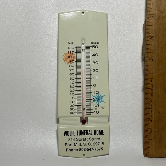 Vintage Metal Advertisement Thermometer