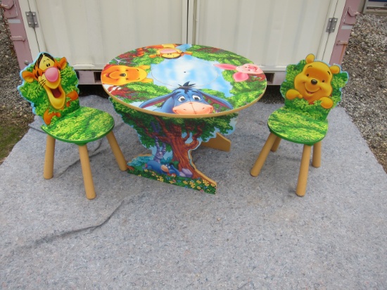Disney Winnie The Pooh Child's Play Table w/Tigger, Eeyore, Piglet Faces