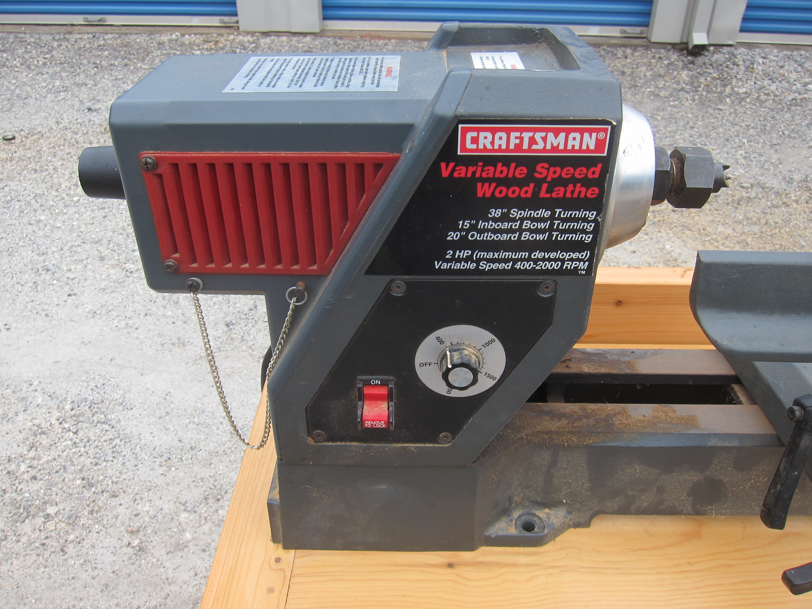 Craftsman variable speed wood on sale lathe 2hp