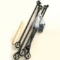 Lot of Black Metal Decorative Curtain Rods with Hardware