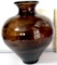 Large Brown Glass Decorative Vase