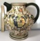 Large Decorative Ceramic Pitcher with Crazed Design