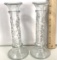 Pair of Glass Candlesticks