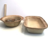 Pair of Pampered Chef Stone Bakeware