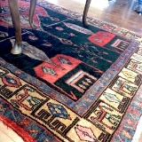 Beautiful Area Rug with Black, Ivory & Reds