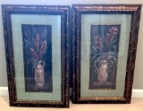 Pair of Floral Prints in Frames