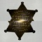 Brass Tombstone Arizona Terr. Sheriff Badge Pin