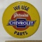Metal Round “We Use Genuine Chevrolet Parts” Advertisement Sign