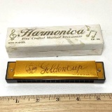 Golden Cup Harmonica w/ Box
