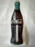 Vintage Metal 30” Tall Coca-Cola Thermometer - Works