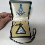 Masonic Triangular Pocket Watch & Fob