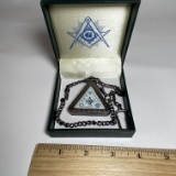 Masonic Triangular Pocket Watch & Fob in Box