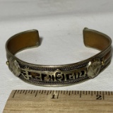 Vintage Silver & Copper Cuff Bracelet