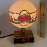 Vintage Coors Advertisement Lamp with Clock
