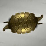 Adorable Vintage Brass Turtle Ashtray