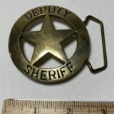 Brass Deputy Sheriff Belt Buckle