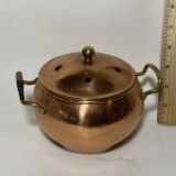 Copper Potpourri Lidded Jar with Handles