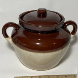 Vintage Signed McCoy Pottery Lidded Bean Pot