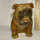 Adorable Large Ceramic Bulldog Statue