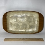 Vintage Wooden Tray with Shell Interior