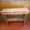 Vintage Country Home Wood Bench with Side Heart Cutouts