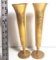 Pair of Gilded Glass Fluted Vases