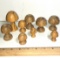 Vintage Wooden Handmade Mushroom Family