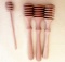 Lot of 4 Wooden Honey Dippers