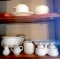 Cabinet Lot of Vintage White Dishes
