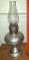 Vintage Silver Plated Oil Lamp with Glass Globe