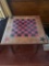 Vintage Handmade & Hand Painted Checkerboard Table