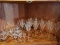 Shelf Lot of Etched Stemware