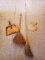 Vintage Brooms, Dustpan and Fan