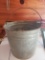 Galvanized Bucket with Handle and Some Rocks