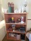 4-Tier Wooden Bookcase with Contents