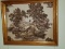 Vintage 3D Soft Cloth Bird Wall Hanging with Wooden Frame