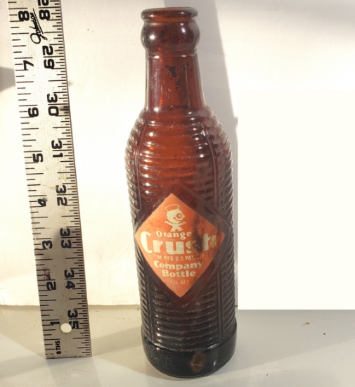 Vintage Amber Orange Crush Bottle