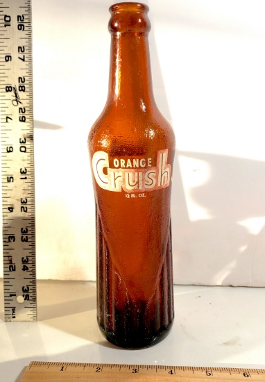 Vintage Amber Orange Crush Bottle