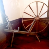 Primitive Wooden Spinning Wheel