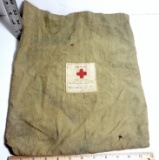 Vintage Military WWII American Red Cross Medical Officer's Drawstring Bag