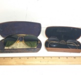 2 Pair Vintage Glasses: Sunglasses & Bifocal Eye Glasses